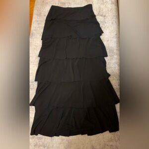 Black ruffle skirt